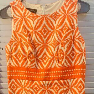 Jones New York Orange Cream Sleeveless Sheath Dress Size 4